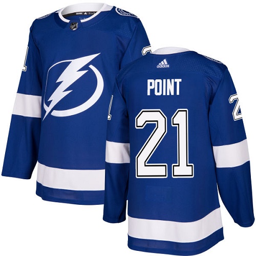 Adidas Lightning #21 Brayden Point Blue Home Authentic Stitched NHL Jersey